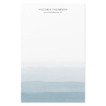 Modern Watercolor Blue Ombre Personalisiert