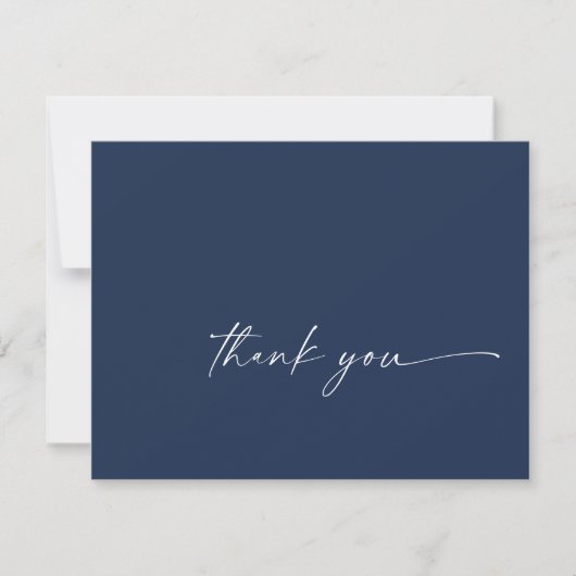 Modern Watercolor Blue Thank | You Card Dankeskarte (Vorderseite)