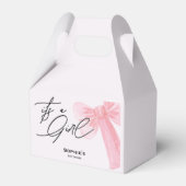 Modern Watercolor Blush Pink It's A Girl Geschenkschachtel (Vorderseite)