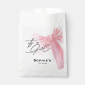 Modern Watercolor Blush Pink It's A Girl Geschenktütchen (Vorderseite)