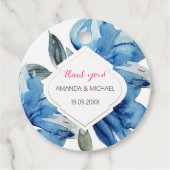 Modern Watercolor Boho Indigo Abstrakt Geschenkanhänger (Vorderseite)