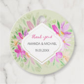 Modern Watercolor Boho Lilac Floral Elegant Geschenkanhänger (Vorderseite)