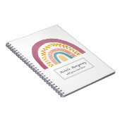 Modern Watercolor Boho Rainbow Custom Notizblock (Rechte Seite)