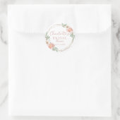 Modern Watercolor Boho Wreath Bridal Runder Aufkleber (Tasche)