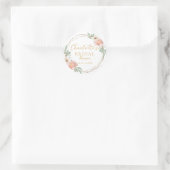 Modern Watercolor Boho Wreath Bridal Runder Aufkleber (Tasche)