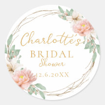 Modern Watercolor Boho Wreath Bridal