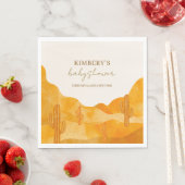 Modern Watercolor Boho Wüste Cactus Baby Shower Serviette (Beispiel)