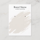 Modern Watercolor Brown Jewelry Display Card Visitenkarte (Vorderseite)