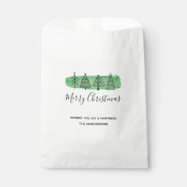 Modern Watercolor Christmas Fevor Bag Geschenktütchen