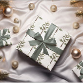 Modern Watercolor Christmas Green Pine Tree Wrappi Geschenkpapier Set