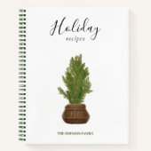 Modern Watercolor Christmas Holiday Recipes Notizblock (Vorderseite)