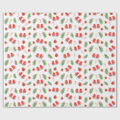 Modern Watercolor Christmas Wrapping Paper Geschenkpapier (Flach)