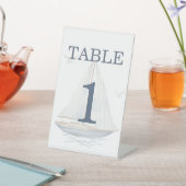 Modern Watercolor Coastal Seascape Wedding Sockelschild (In SItu)