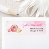 Modern Watercolor Donut Address Label (Insitu)