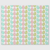 Modern Watercolor Easter Egg Pattern Geschenkpapier (Flach)