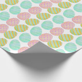 Modern Watercolor Easter Egg Pattern Geschenkpapier (Ecke)