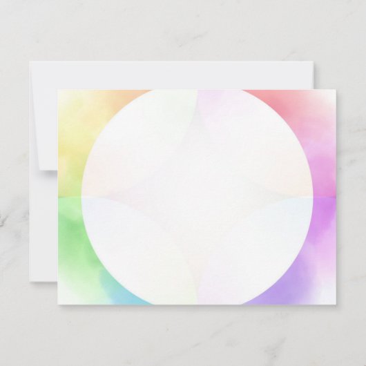 Modern Watercolor Elegante Template Script Monogra Mitteilungskarte (Rückseite)