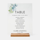 Modern Watercolor Eucalyptus Greenery Wedding Acrylschild (Vorderseite)