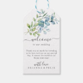 Modern Watercolor Eucalyptus Greenery Wedding Geschenkanhänger (Vorderseite)