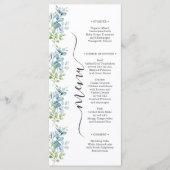 Modern Watercolor Eucalyptus Greenery Wedding Menükarte (Vorderseite)