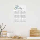 Modern Watercolor Eucalyptus Greenery Wedding Poster (Küche)