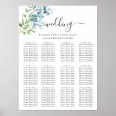 Modern Watercolor Eucalyptus Greenery Wedding Poster (Vorne)