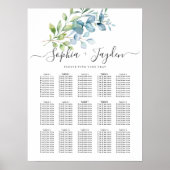 Modern Watercolor Eucalyptus Greenery Wedding Poster (Vorne)