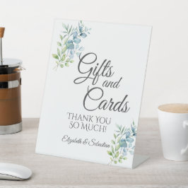 Modern Watercolor Eucalyptus Greenery Wedding Sockelschild