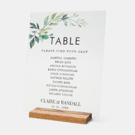 Modern Watercolor Eucalyptus Leaves Greenery Acrylschild