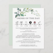 Modern Watercolor Eucalyptus Leaves Greenery Begleitkarte (Vorne/Hinten)