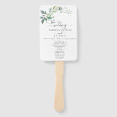 Modern Watercolor Eucalyptus Leaves Greenery Fächer (Vorderseite)