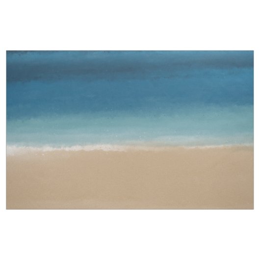 Modern Watercolor Gold Blue Beach Stoff (Yard (91,4 cm))