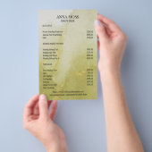 Modern Watercolor Gold Glitter Flyer (Handgriff)