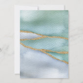 Modern Watercolor Gold Glitzer Verlobung Einladung (Rückseite)