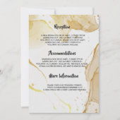 Modern Watercolor Gold Hochzeitsprogramm Einladung (Vorderseite)