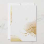 Modern Watercolor Gold Hochzeitsprogramm Einladung (Rückseite)
