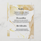 Modern Watercolor Gold Hochzeitsprogramm Einladung (Vorne/Hinten)