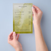 Modern Watercolor Gold Salon Price List Flyer (Handgriff)