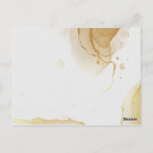 Modern Watercolor Gold UAWG Postcard Postkarte (Rückseite)