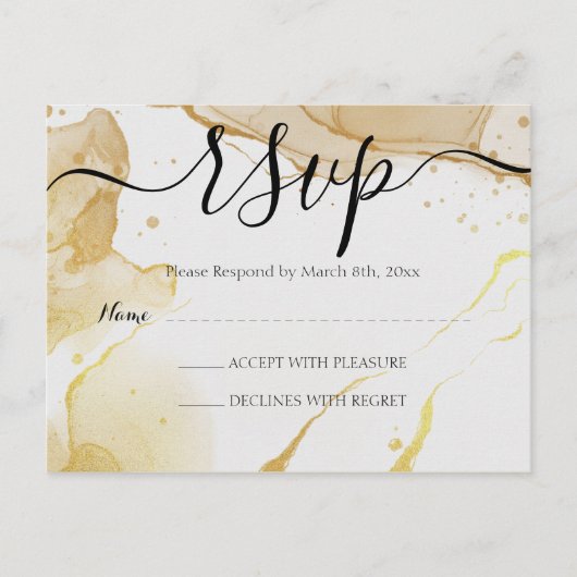 Modern Watercolor Gold UAWG Postcard Postkarte (Vorderseite)