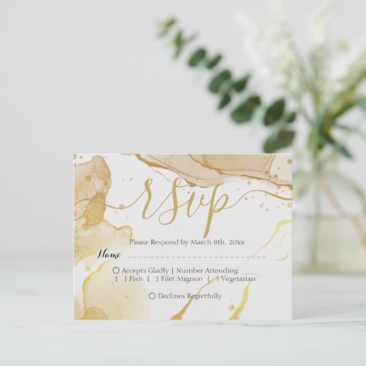 Modern Watercolor Gold UAWG Postcard Postkarte (Stehend Vorderseite)