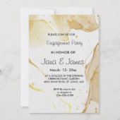 Modern Watercolor Gold Verlobung Einladung (Vorderseite)