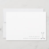 Modern Watercolor Golf Clubs Personalized Mitteilungskarte (Vorderseite)