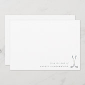 Modern Watercolor Golf Clubs Personalized Mitteilungskarte (Vorne/Hinten)