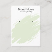 Modern Watercolor Green Jewelry Display Card Visitenkarte (Vorderseite)