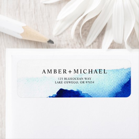 Modern Watercolor Indigo Blue Wedding (Insitu)