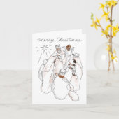 Modern Watercolor Krippe Scene Card Karte (Gelbe Blume)
