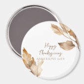 Modern Watercolor Leaf Thanksgiving Magnet (Vorderseite/Rückseite)