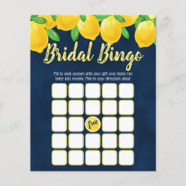 Modern Watercolor Lemon Tree Brautparty Bingo