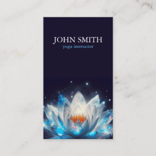 Modern Watercolor Lotus Blume Logo Yoga Visitenkarte